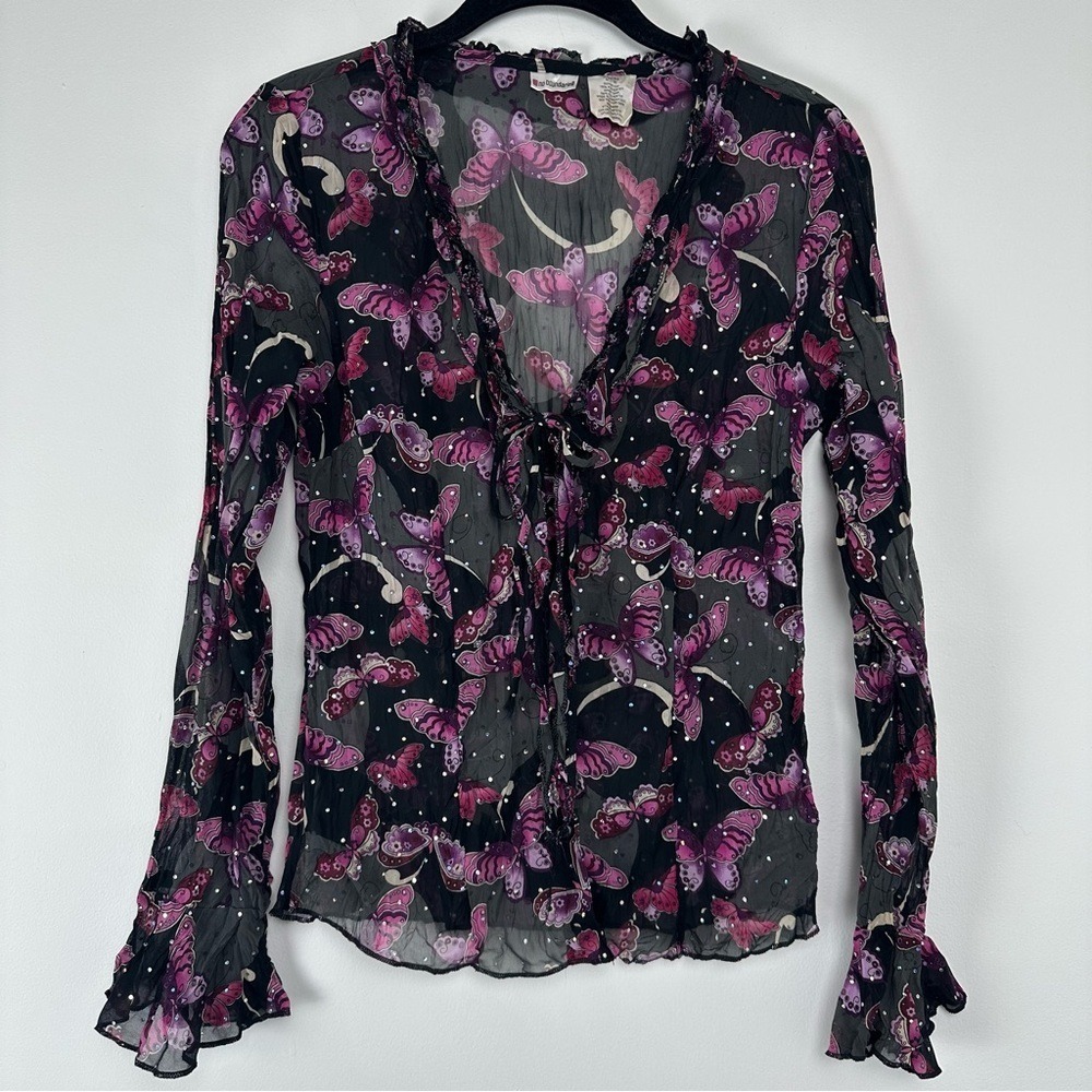 No‎ Boundaries Top Size Medium Black Size Medium Butterflies Fairy Whimsygoth